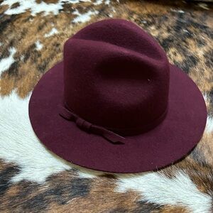 Banana Republic Deep Burgundy Fedora Hat